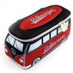 VW T1 Bus 3D Universal Neoprene Small Bag, 23x11x8,5 cm, RED-BLACK